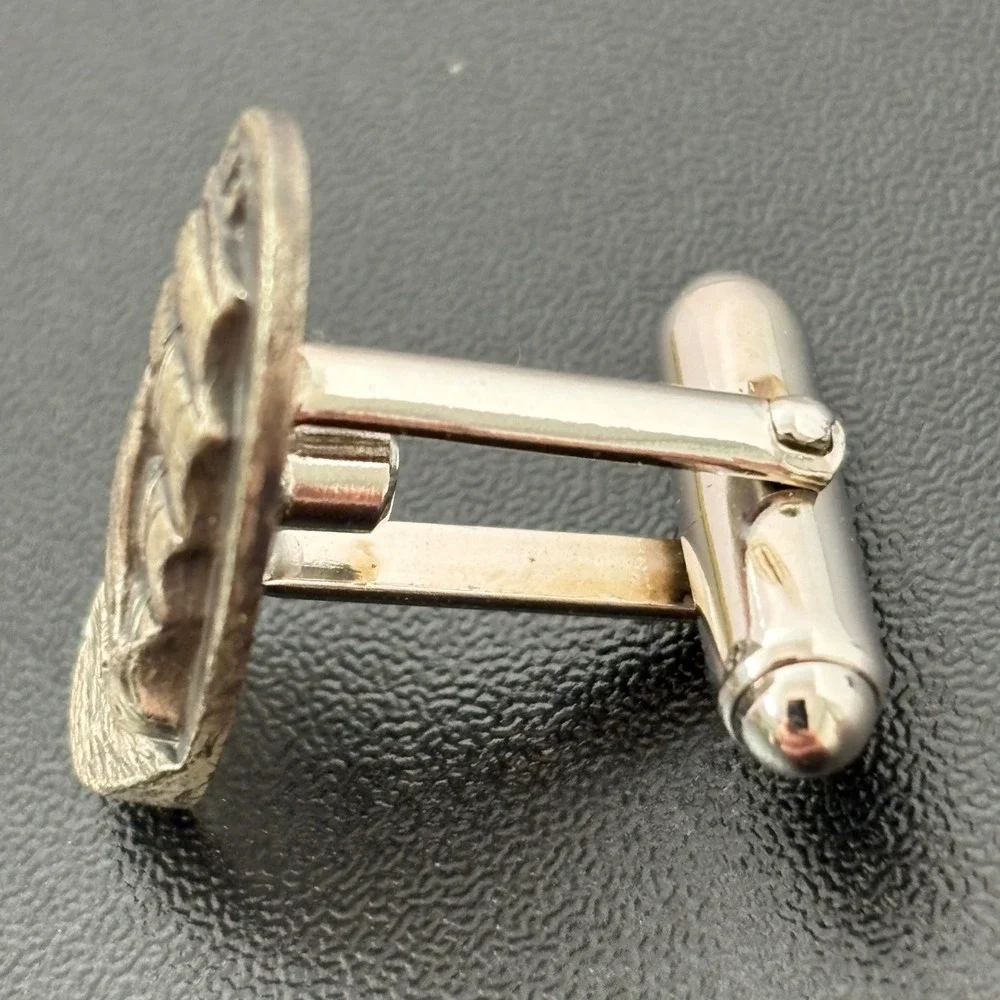 Anson Mens Cufflinks OS Silver Grace Line Sailing Ship Vintage Nautical